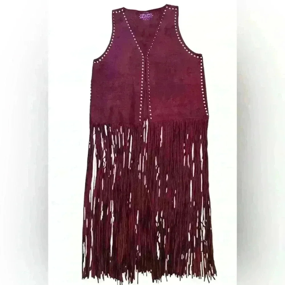 Crazy Train Plus Size Women's Western Fringe Vest